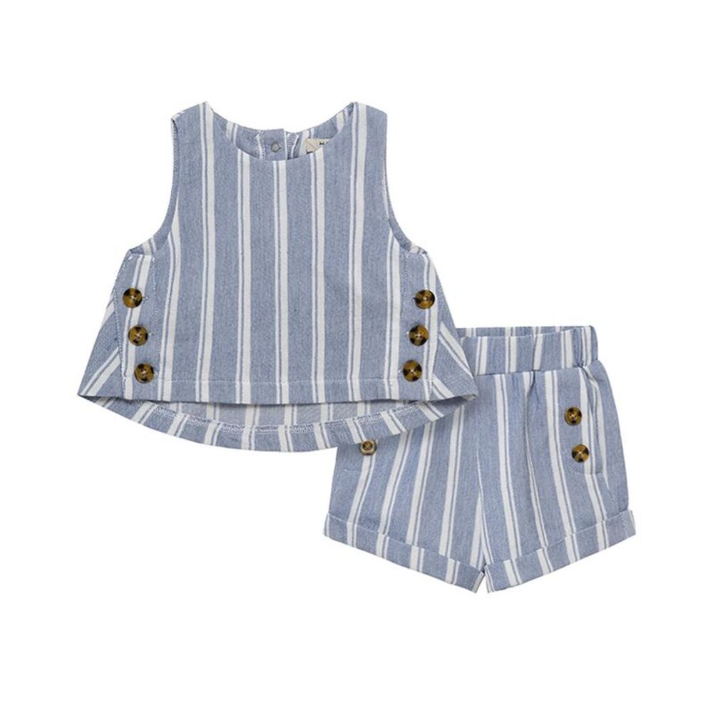 Habitual  Sailor Short Set, Blue